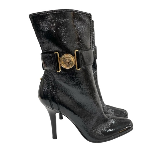 Gucci Hysteria Black Patent Leather Ankle Boots - Picture 2 of 10